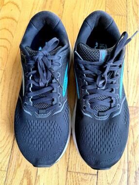 Brooks Ariel 20 Womens 10.5 B Black Teal Support Running Walking Shoes